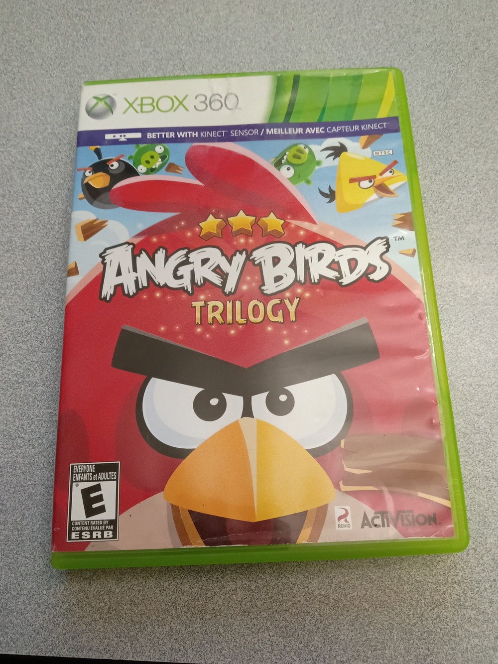 Angry Birds Trilogy Xbox 360 Game & Case Red